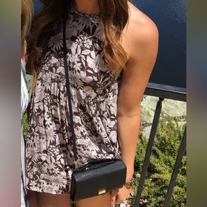 Pink and brown flower dress